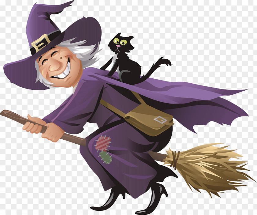 Cartoon Halloween Witch Drawing Illustration PNG