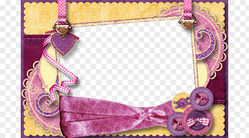 Cloth Button Frame Picture Petal PNG