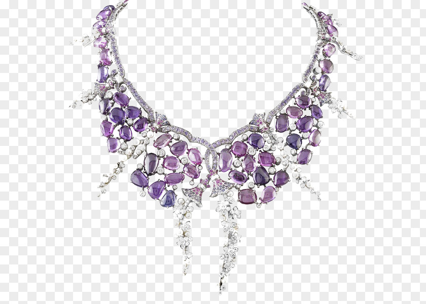 Purple Necklace Earring Van Cleef & Arpels Jewellery Sapphire Emerald PNG