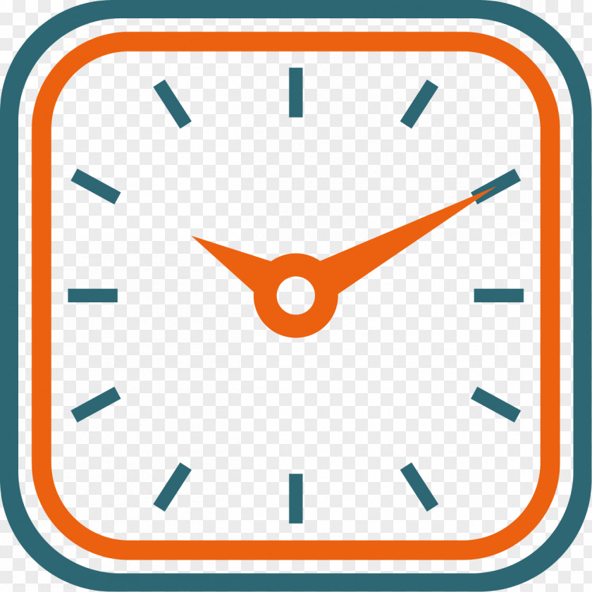 Square Clock Quartz Alarm PNG