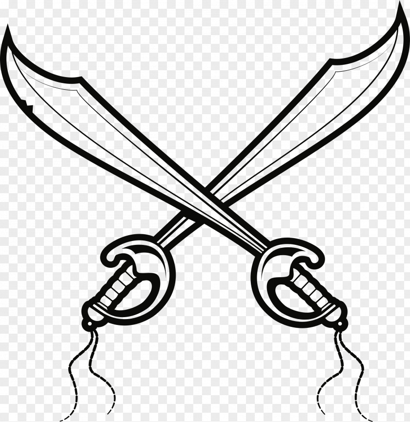 Sword Cutlass Drawing Piracy PNG