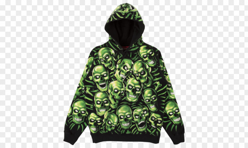 T-shirt Hoodie Supreme Skull Pile Hooded Sweatshirt Clothing PNG