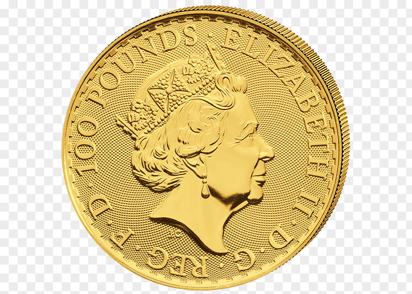 United Kingdom Britannia Gold Coin Bullion PNG