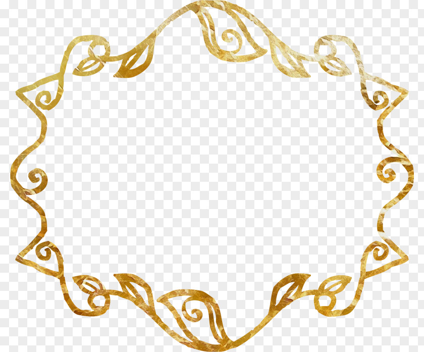 Chain Jewellery Gold Picture Frames PNG