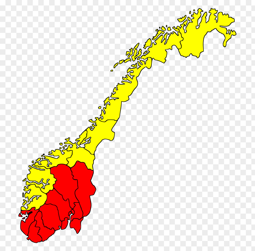 County Blank Map Norwegian PNG