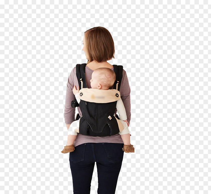 Mom Back Baby Vector Material Infant Transport Sling Babywearing Ergobaby PNG