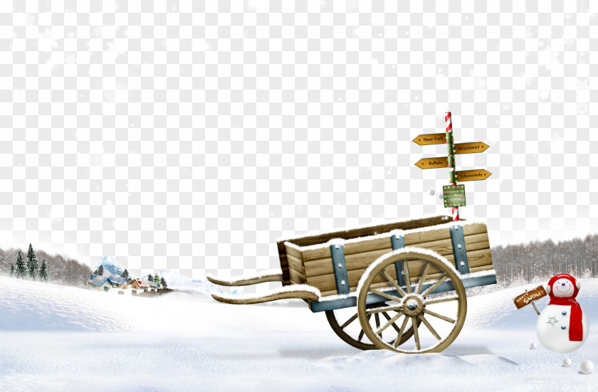Snowman And Trolleys Santa Claus Christmas Card Wish Saint Nicholas Day PNG