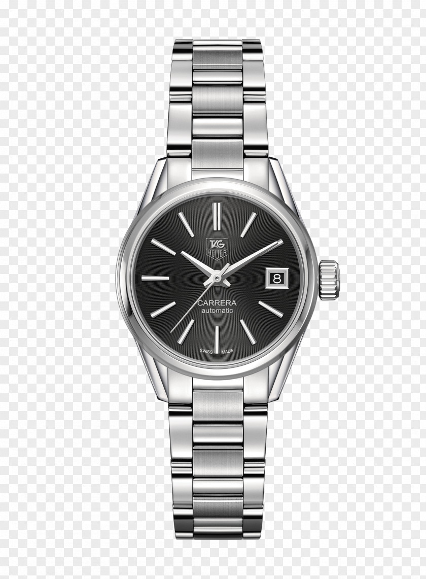 Tag Heuer Watches Silver Black Female Form TAG Automatic Watch Jewellery Swiss Made PNG