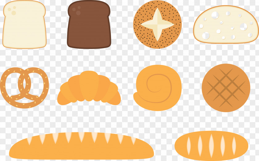 Various Shapes Of Bread Bagel Bakery Rye Breakfast PNG