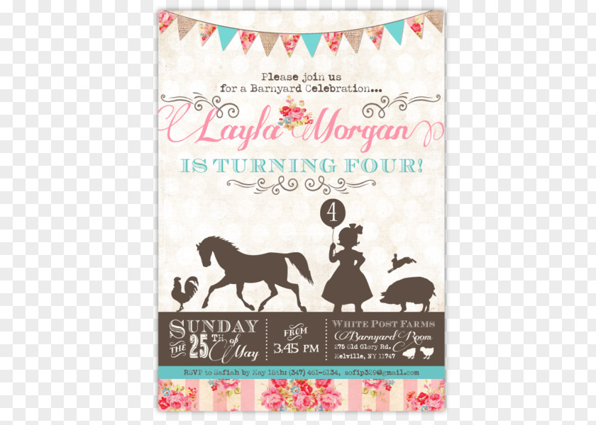 Birthday Party Invitation Wedding Baby Shower Petting Zoo PNG