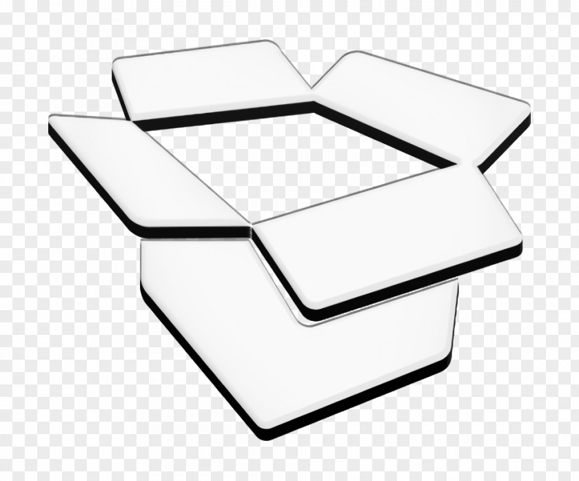 Box Icon Open Carton Shapes PNG