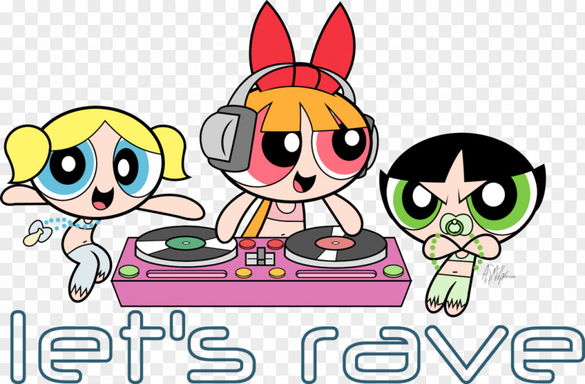 Rave Vector DeviantArt Blossom, Bubbles, And Buttercup Graphic Design PNG