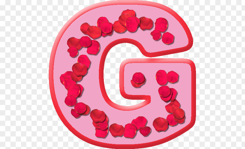 Roses Letter G Russian Alphabet Petal PNG