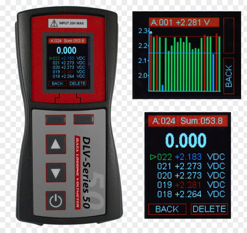 Voltmeter Battery Tester Data Logger Measuring Instrument Electronics PNG