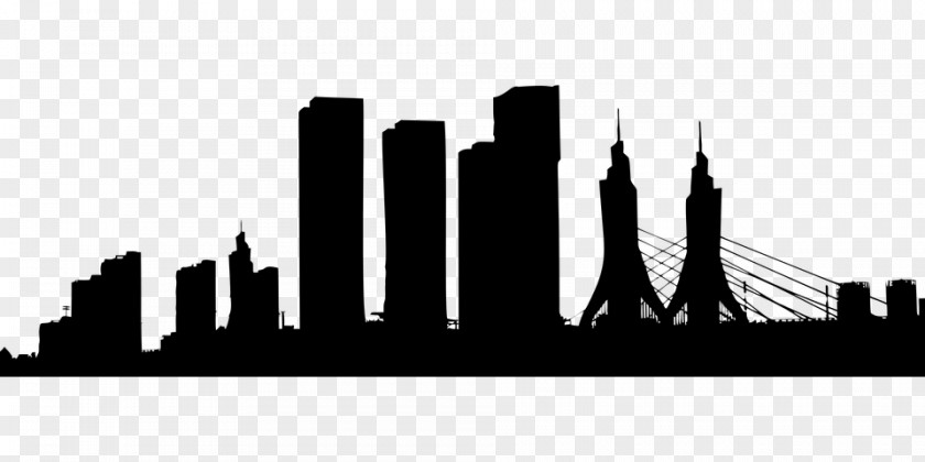 Silhouette The Architecture Of City Skyline PNG