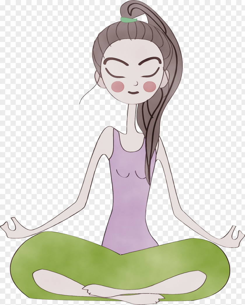 Fictional Character Yoga Cartoon Nose Meditation Physical Fitness Sitting PNG
