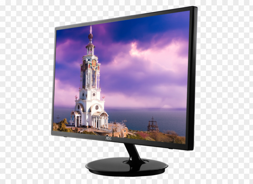 Led Monitor LCD Television LED-backlit Computer Monitors Set AOC International PNG