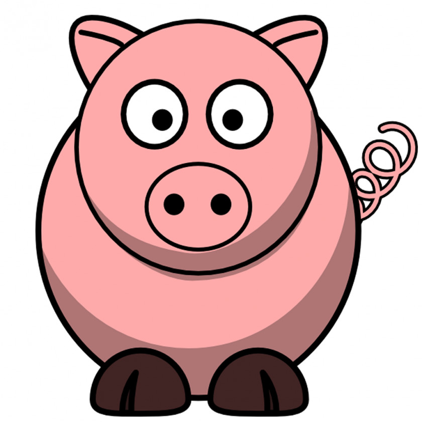 Pig Domestic Piglet Cartoon Clip Art PNG