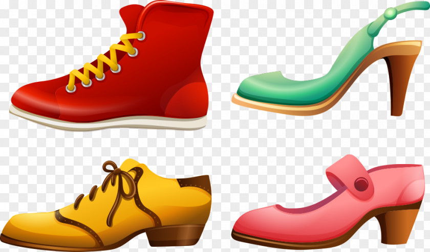 Vector Cartoon Men's And Women's Shoes Slipper Shoe Photography Euclidean PNG