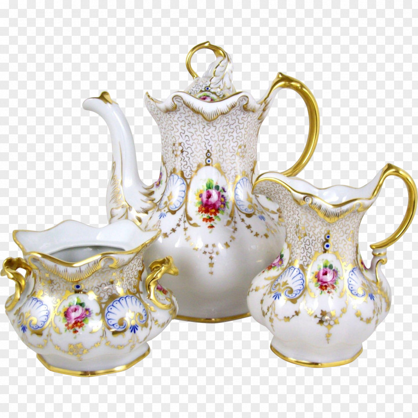 Chinese Teapot Porcelain Creamer Saucer PNG