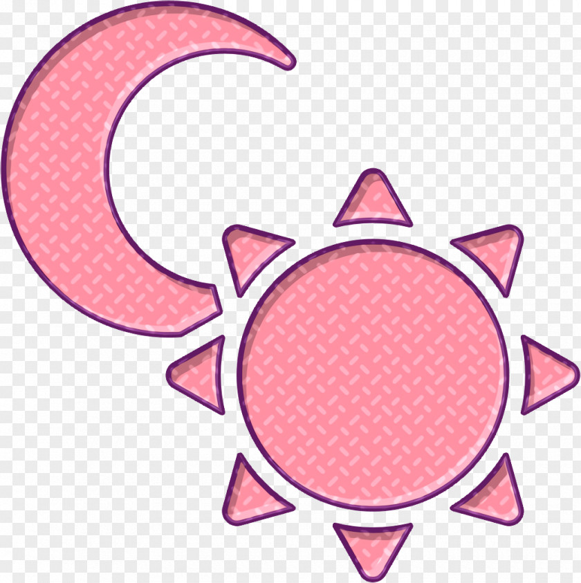 Moon Icon Half And Sun Nature PNG