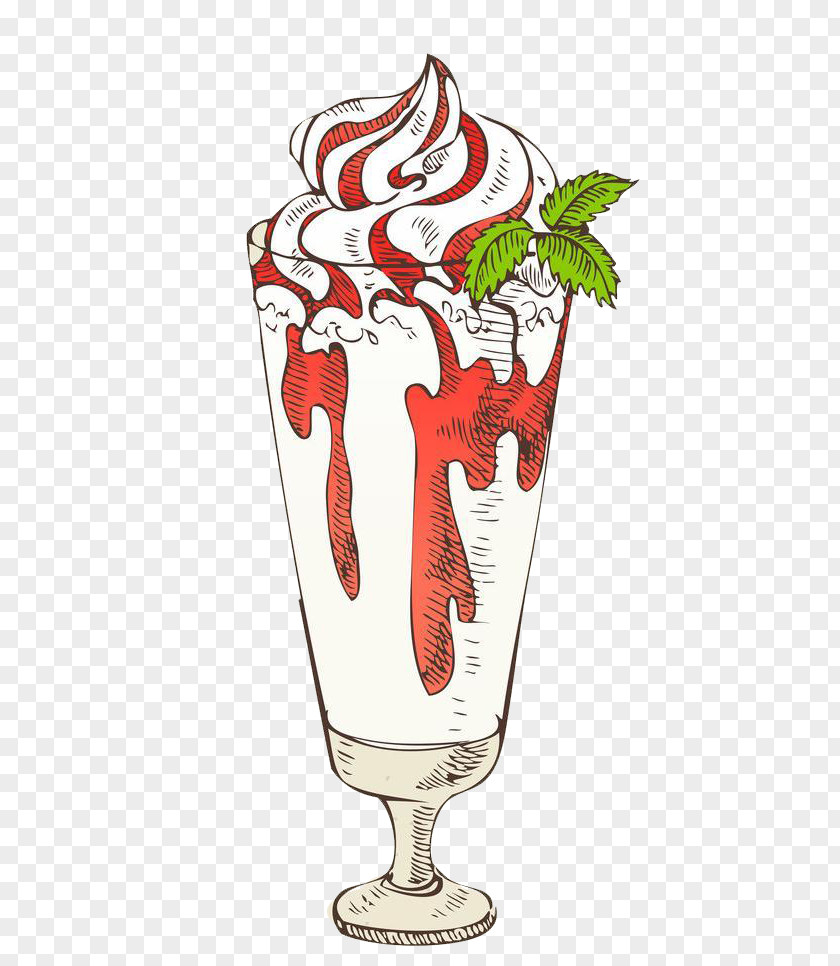 Strawberry Ice Cream Cocktail Royalty-free Illustration PNG