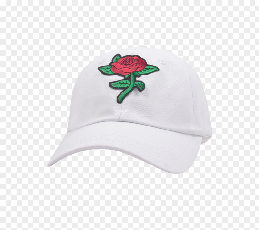 Baseball Cap Rose Embroidery PNG