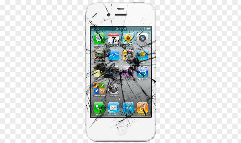 Broken Screen Phone Smartphone Mobile Accessories Apple Unlocked 32 Gb PNG