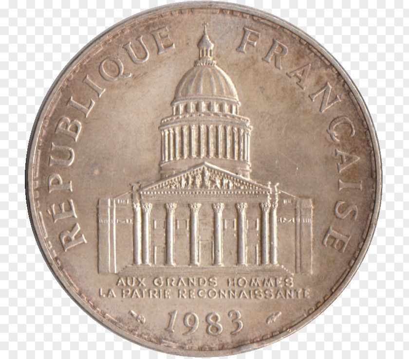 Coin French Franc Pièce De 100 Francs Panthéon PNG