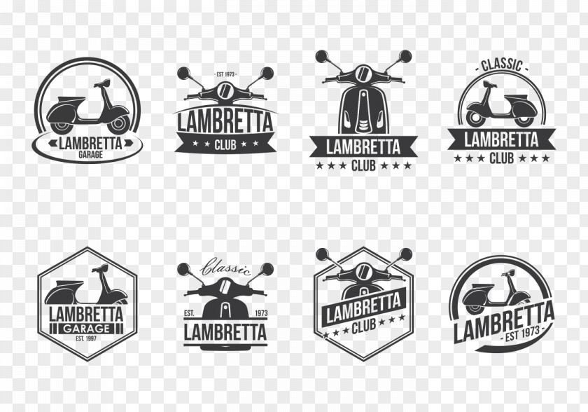 Design Logo Lambretta Vespa PNG