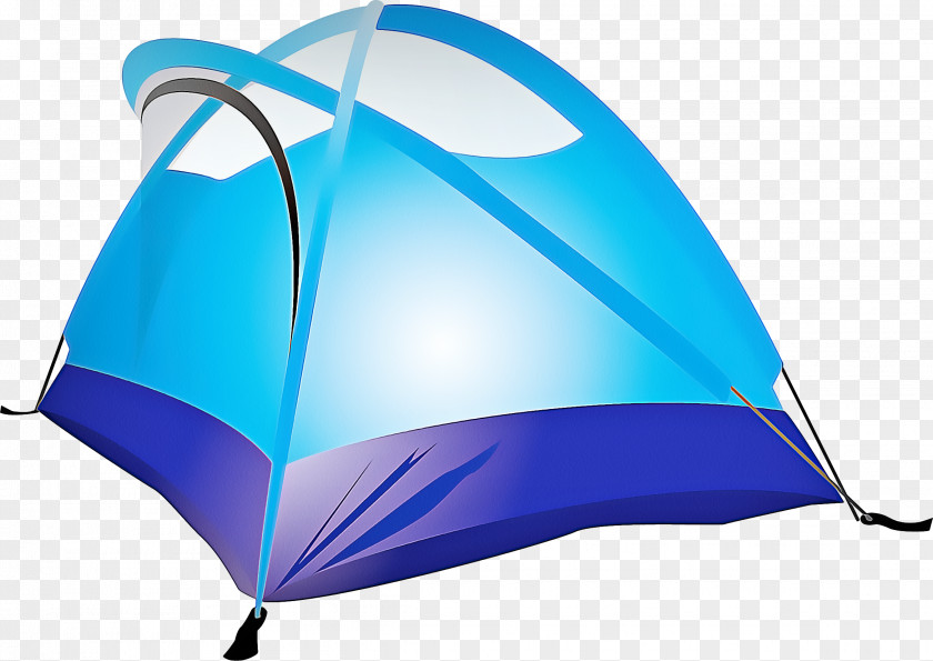 Electric Blue Leaf Tent Azure PNG