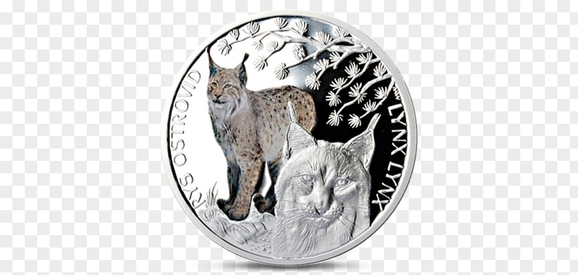 Eurasian Lynx Zlato Bez DPH Facebook:ZlatoBezDPH.cz Silver Coin Smart Mince Fineness PNG