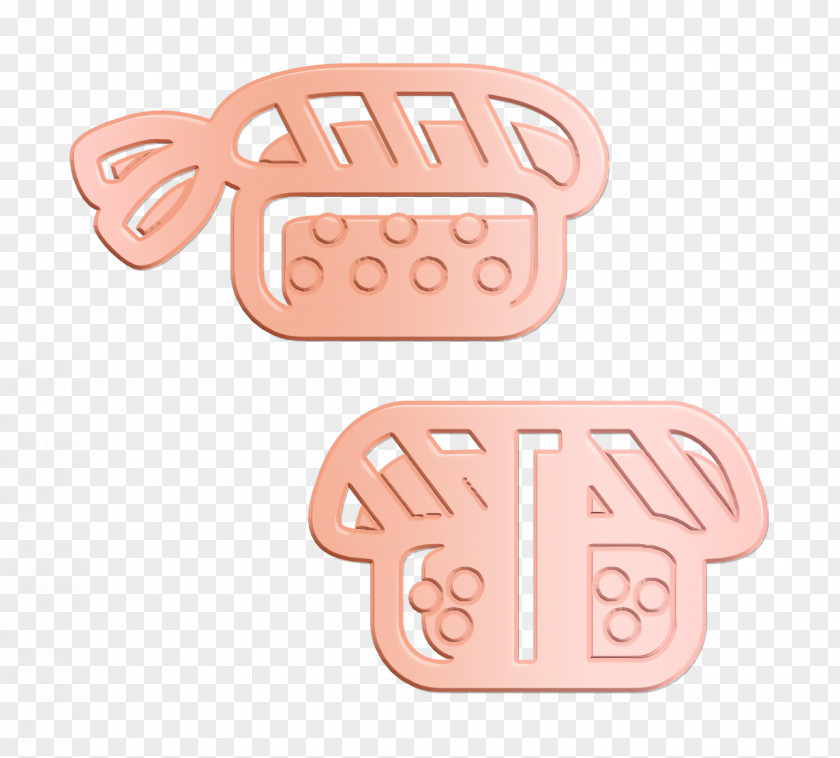Food Icon Sushi Linear Color Set PNG