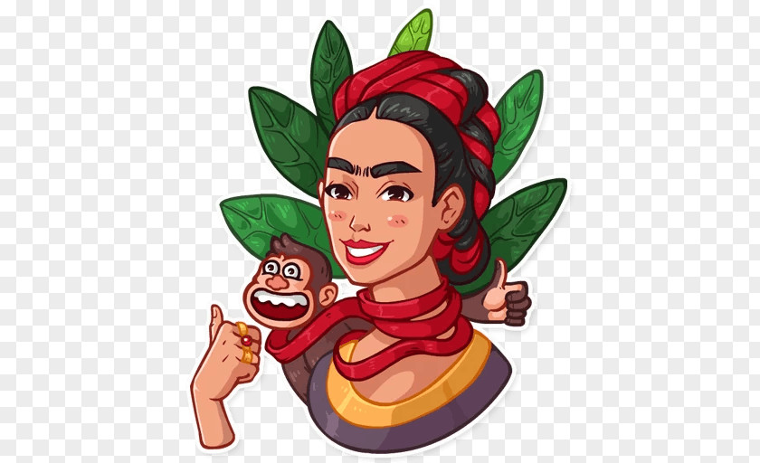 Frida Kahlo Telegram Sticker VKontakte Clip Art PNG
