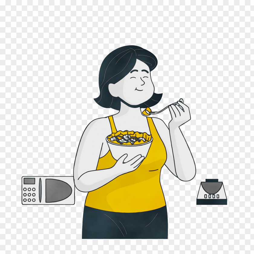 T-shirt Sleeve Yellow Cartoon Text PNG