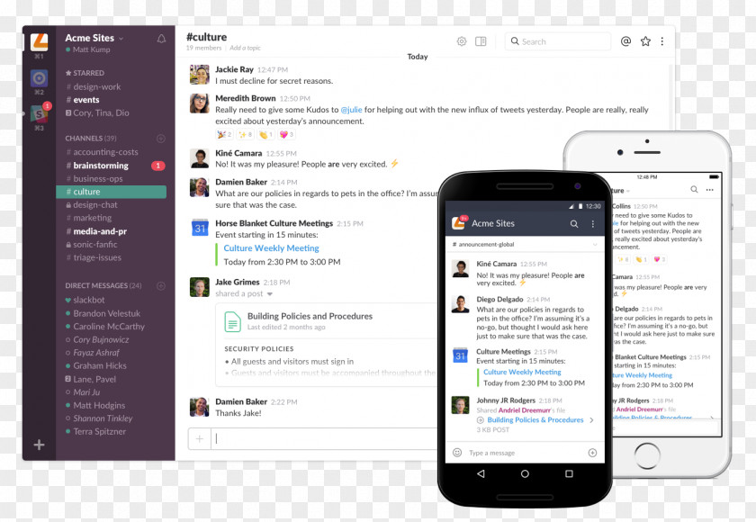 Business Slack Messaging Apps PNG