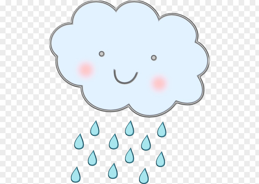 Heart Smile Cloud Turquoise Aqua Cartoon Line PNG