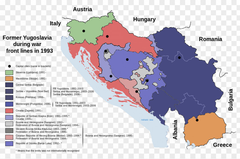 Map Socialist Federal Republic Of Yugoslavia Yugoslav Wars Breakup Serbia Kingdom PNG