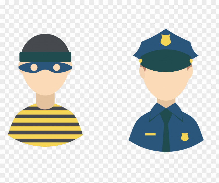 Police And Thief Vector Material Officer Computer File PNG
