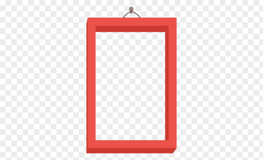 Red Hanging Rectangle Picture Frames PNG