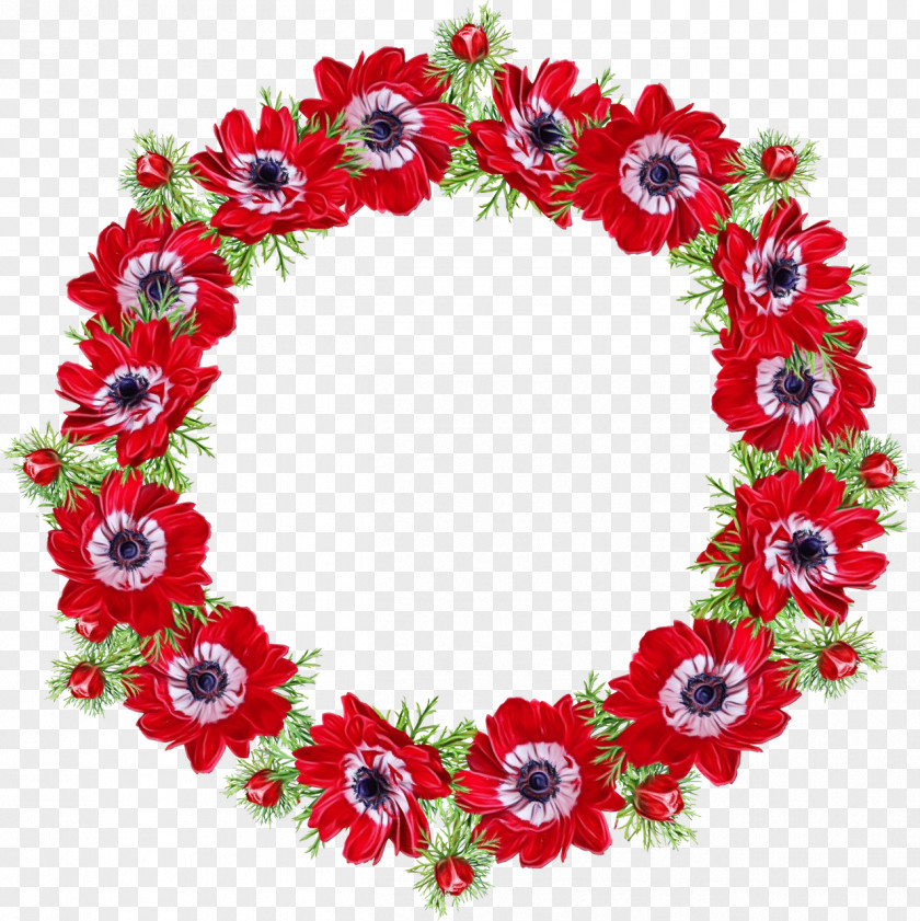 Wreath Flower Christmas Day Garland Image PNG