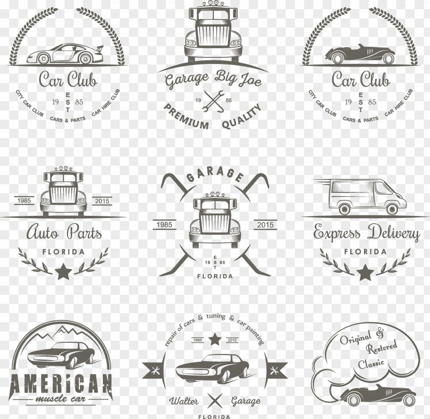 Aesthetic Personality Trademark Car Logo Drifting Illustration PNG