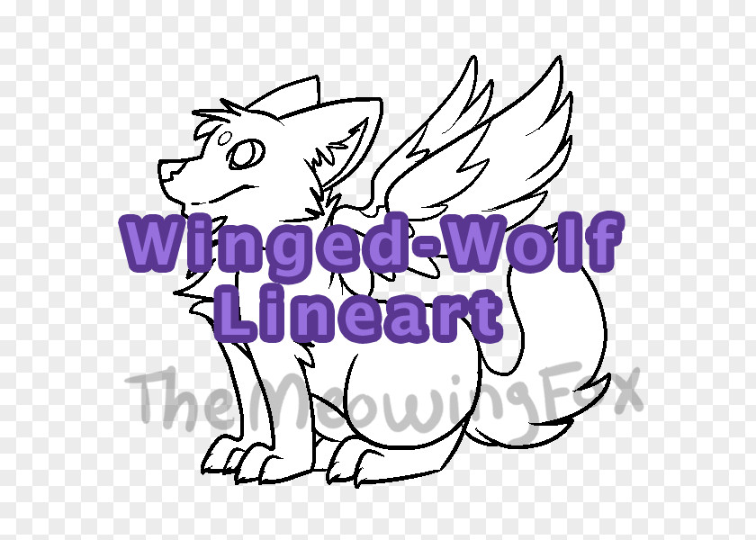 Cute Winged Wolf Drawings Clip Art /m/02csf Drawing Illustration PNG