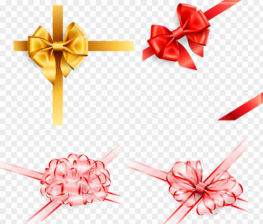 Delicate Ribbon Bow Vector Shoelace Knot Gift PNG