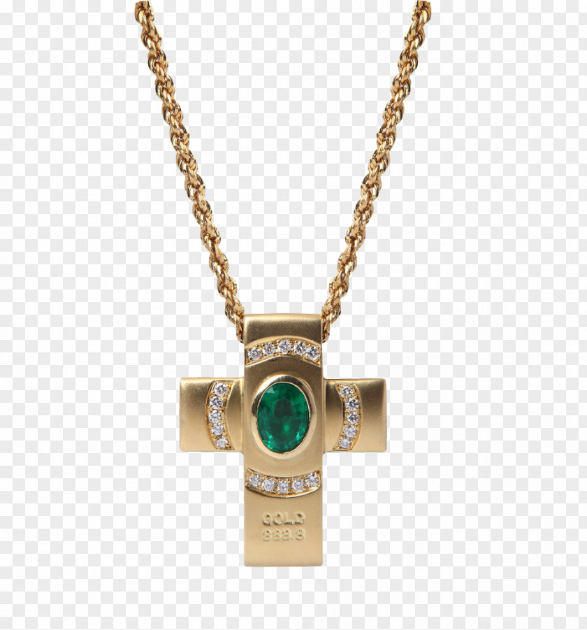 Emerald Cross Pendant Necklace Jewellery Earring Gemstone PNG