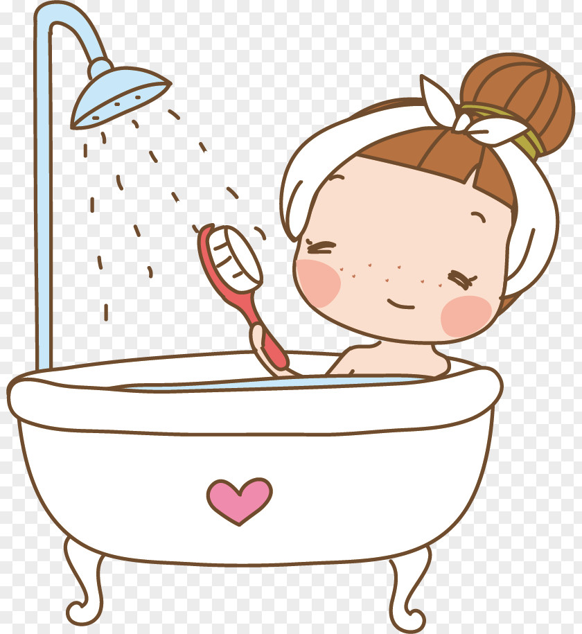 Open Shower Clip Art Bathroom Baths Bathing PNG