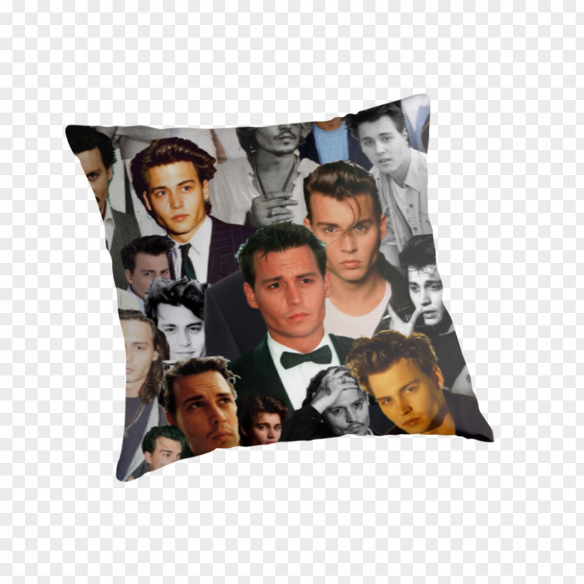 Johnny Depp T-shirt Cushion Throw Pillows PNG
