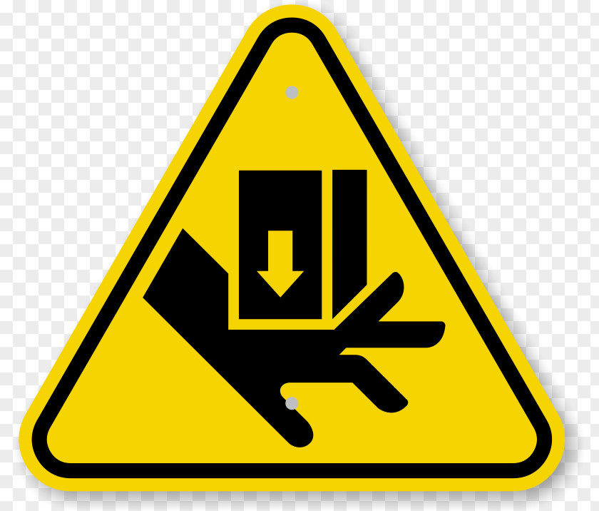 Pinch Point Cliparts Hazard Symbol Warning Sign Label PNG