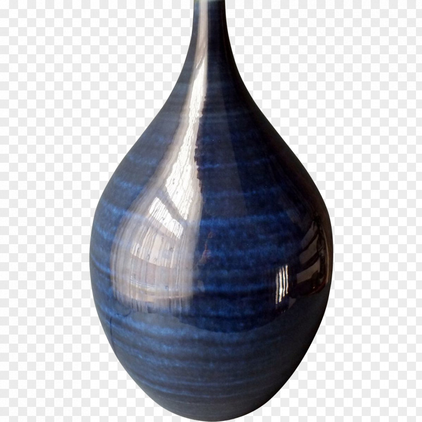 Cobalt Ceramic Blue Vase Artifact PNG