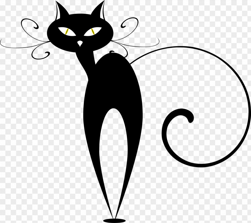 Kitten Black Cat Clip Art PNG